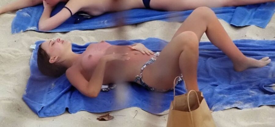 Free porn pics of Natalie Portman Topless Nipples Small Tits Bikini Beach 4 of 10 pics