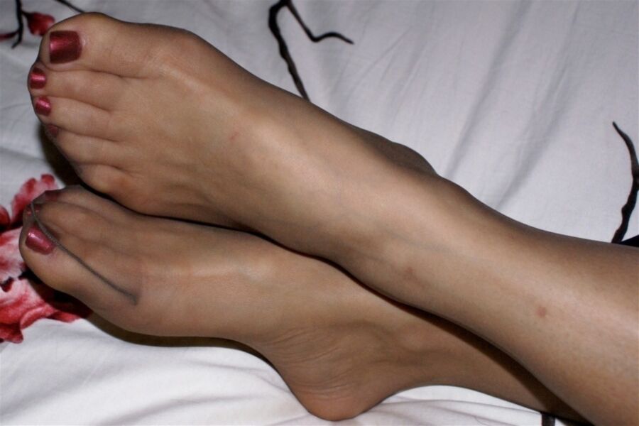 Free porn pics of Mature Nylon Feet Tease 12 of 18 pics