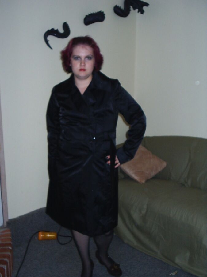 Free porn pics of Slut Crystal in Her Trenchcoat and Stockings 3 of 20 pics