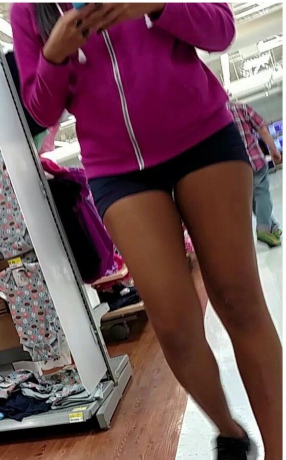 Free porn pics of Candid Ebony Teen Ass in Shorts 13 of 20 pics