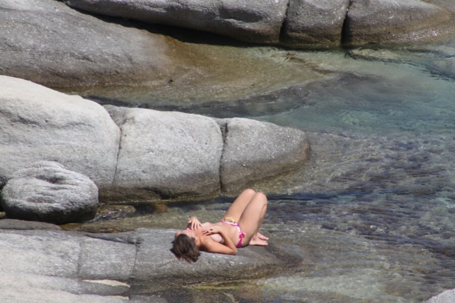 Free porn pics of German girl caught topless in Mikri Vigla, Naxos 14 of 52 pics
