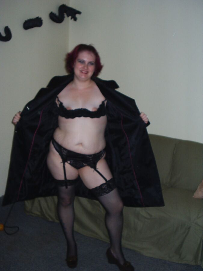 Free porn pics of Slut Crystal in Her Trenchcoat and Stockings 9 of 20 pics