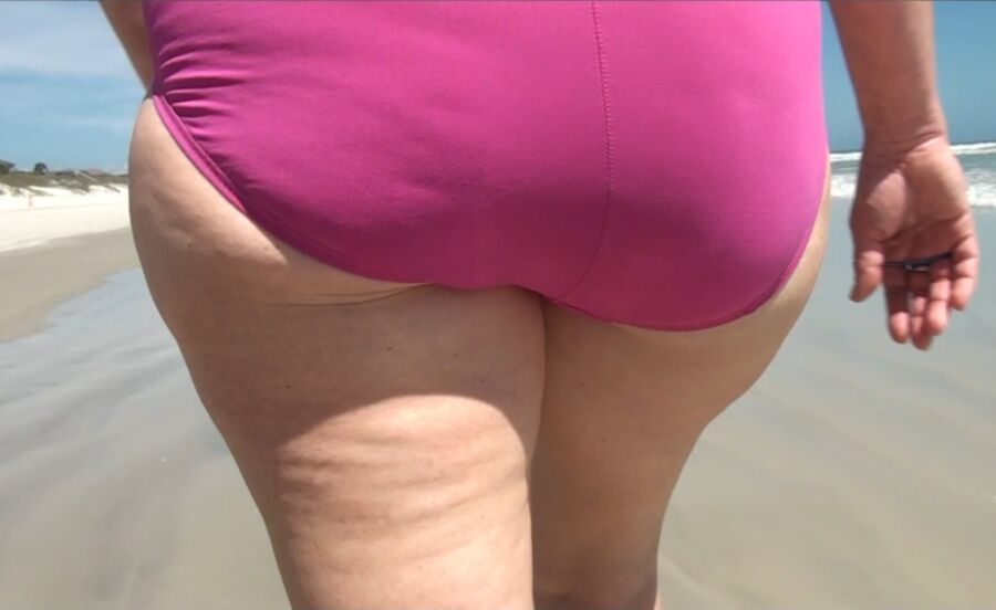 Free porn pics of More of my phat-assed wife walking on the beach 9 of 20 pics