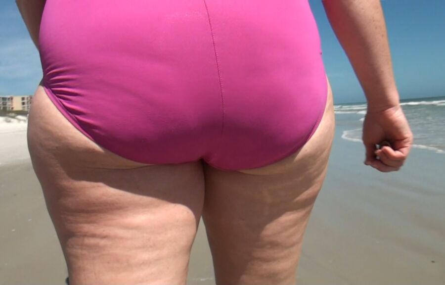 Free porn pics of More of my phat-assed wife walking on the beach 1 of 20 pics