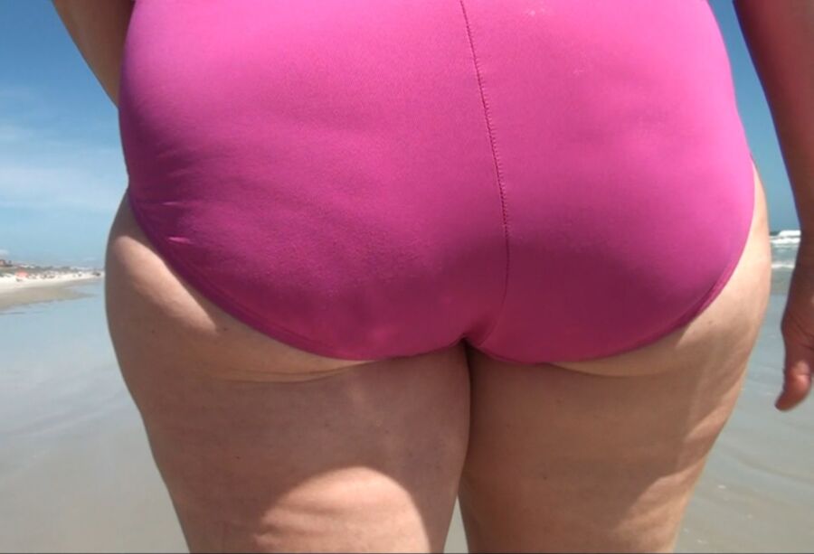 Free porn pics of More of my phat-assed wife walking on the beach 2 of 20 pics
