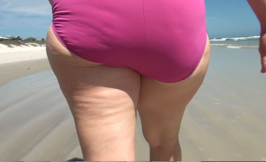 Free porn pics of More of my phat-assed wife walking on the beach 8 of 20 pics
