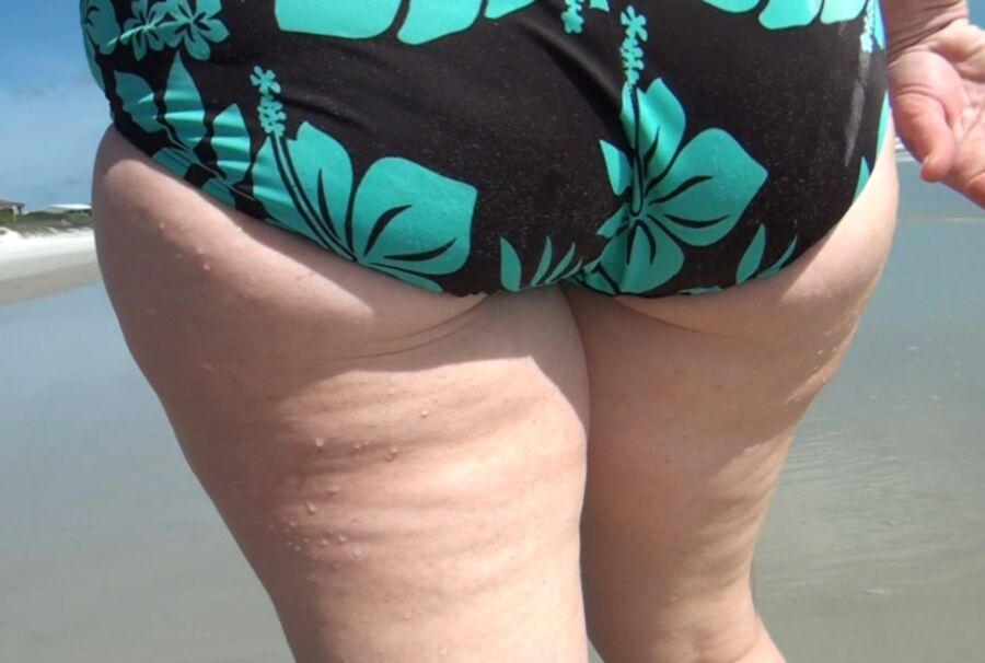Free porn pics of More of my phat-assed wife walking on the beach 16 of 20 pics