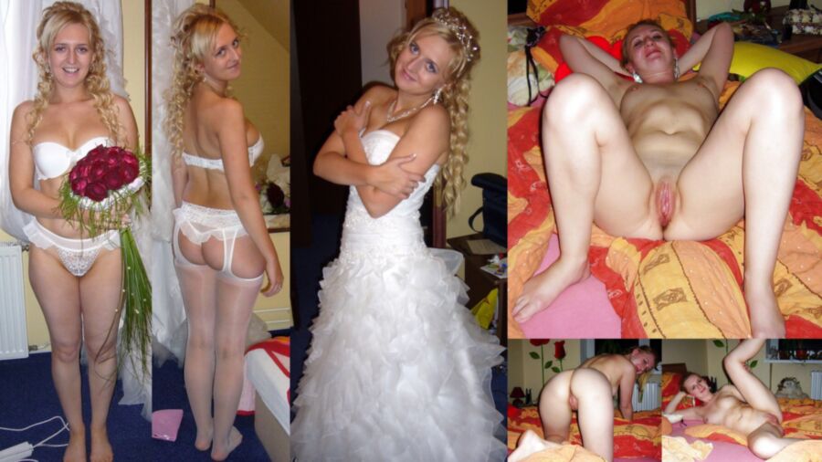 Free porn pics of Amateur BRIDE Exposed Dressed undressed 13 of 13 pics