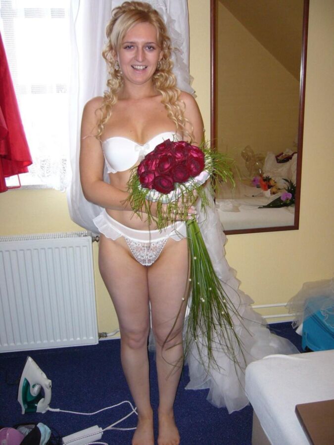 Free porn pics of Amateur BRIDE Exposed Dressed undressed 9 of 13 pics