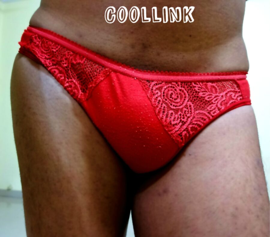 Free porn pics of Red Cotton Bra & Panty Set 8 of 22 pics