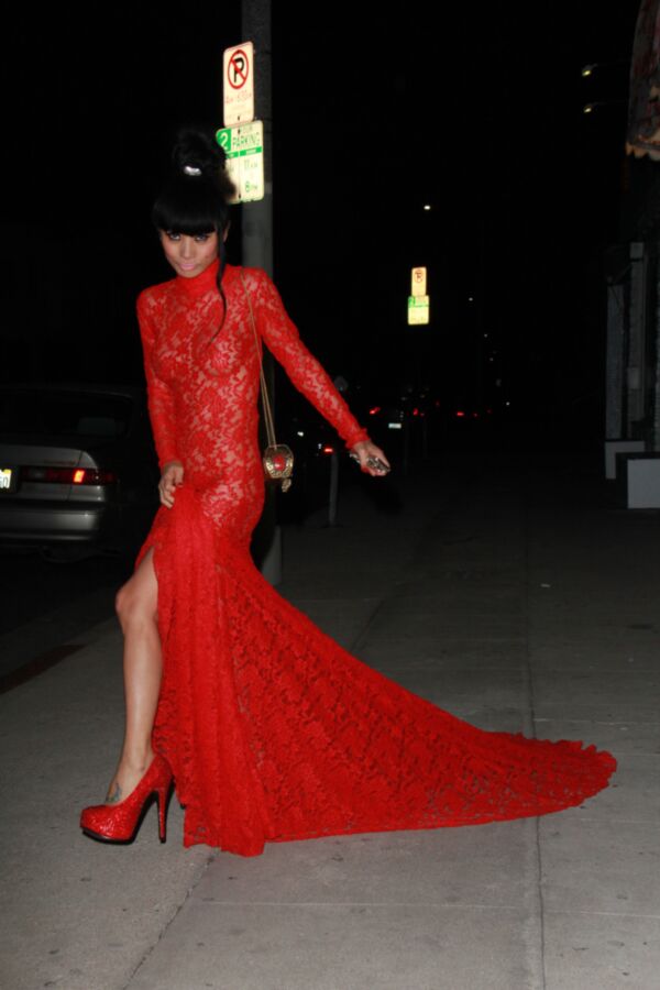 Free porn pics of Bai Ling in very sexy red dress 14 of 14 pics