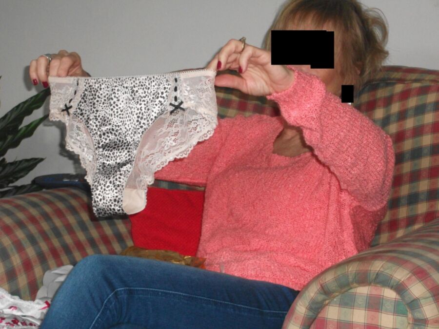 Free porn pics of I wear her granny panties then give them to her 15 of 16 pics