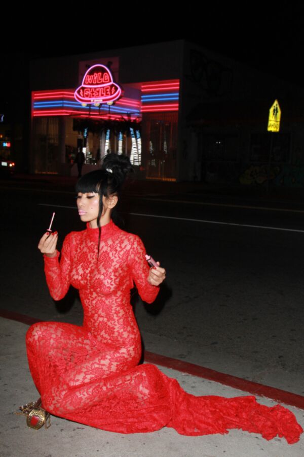 Free porn pics of Bai Ling in very sexy red dress 11 of 14 pics