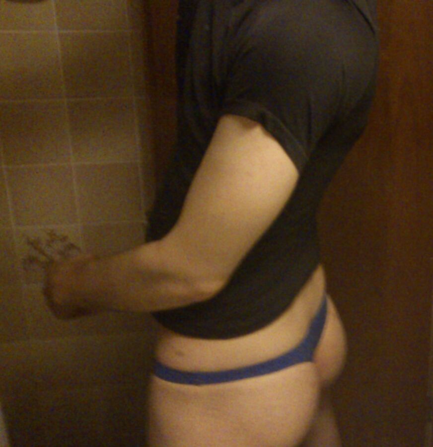 Free porn pics of Wearing a blue thong 4 of 8 pics