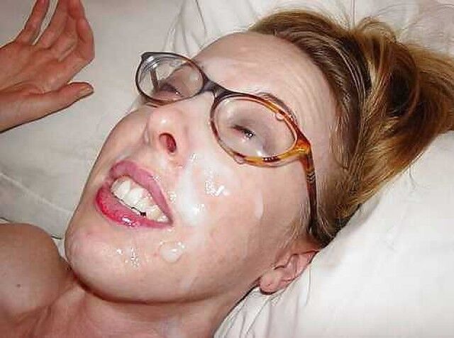Slut glasses nude bukkake