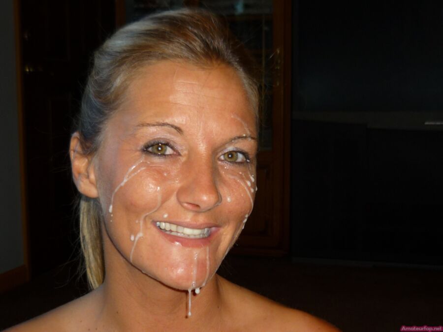 Free porn pics of Busty Tanned Blonde Gets A Creamy Facial 13 of 33 pics