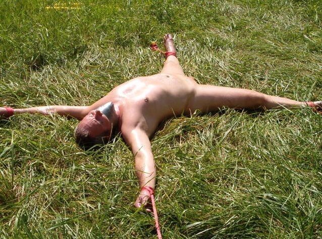 Free porn pics of Tied Nude and Spreadwide Outside 10 of 15 pics