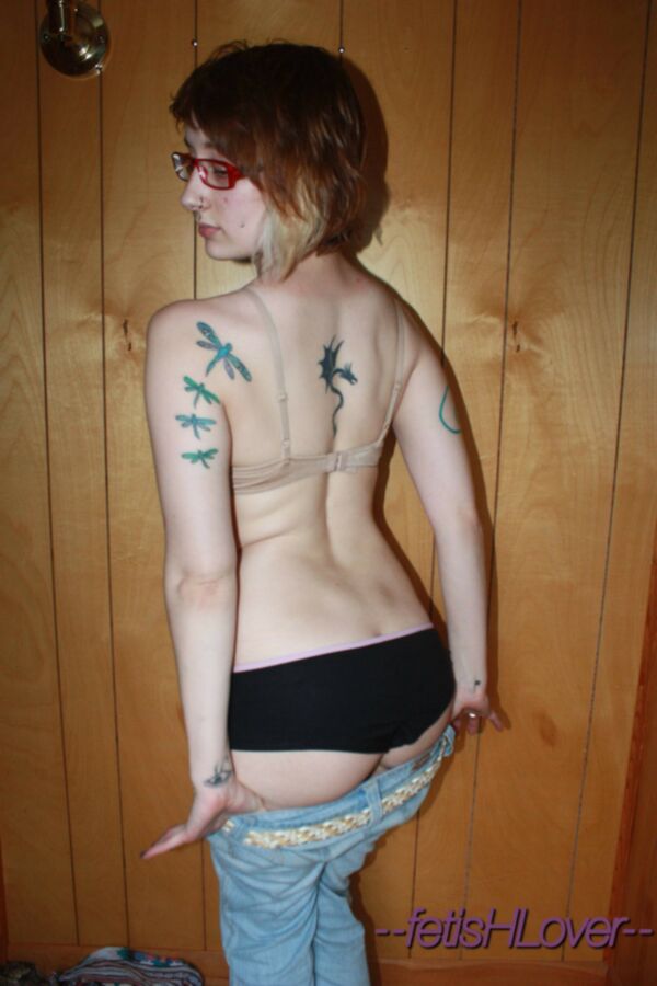 Free porn pics of SEXY EMO GIRL WITH GLASSES AND TATS 10 of 191 pics