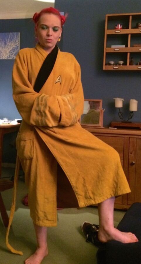 Free porn pics of Sexy Girlfriend Poses In Star Trek Robe 2 of 21 pics
