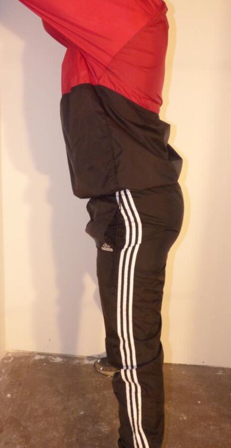 Home Porn Adidas Shiny Nylon Tracksuit And Satin Nylon Shorts