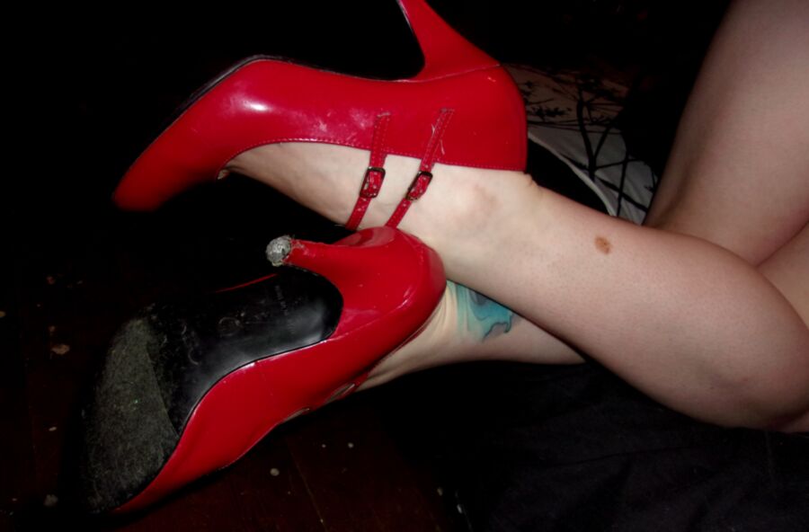 Free porn pics of Red shoes 4 of 8 pics