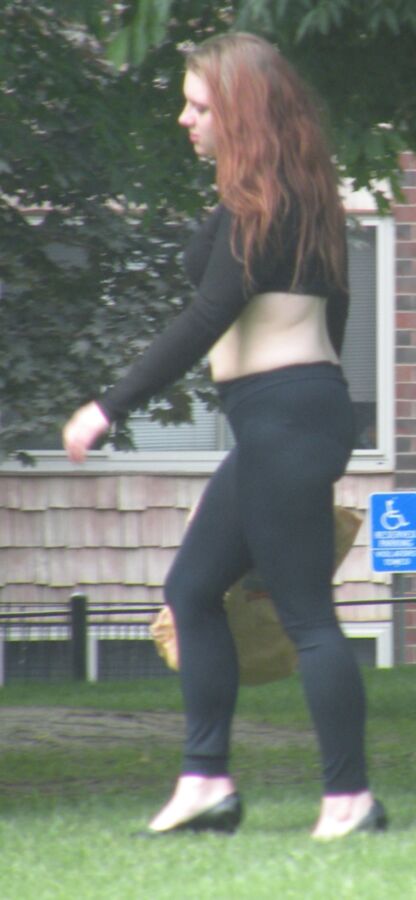 Free porn pics of Skinny but Chubby Street Lady BARE BELLY Cute  2 of 11 pics