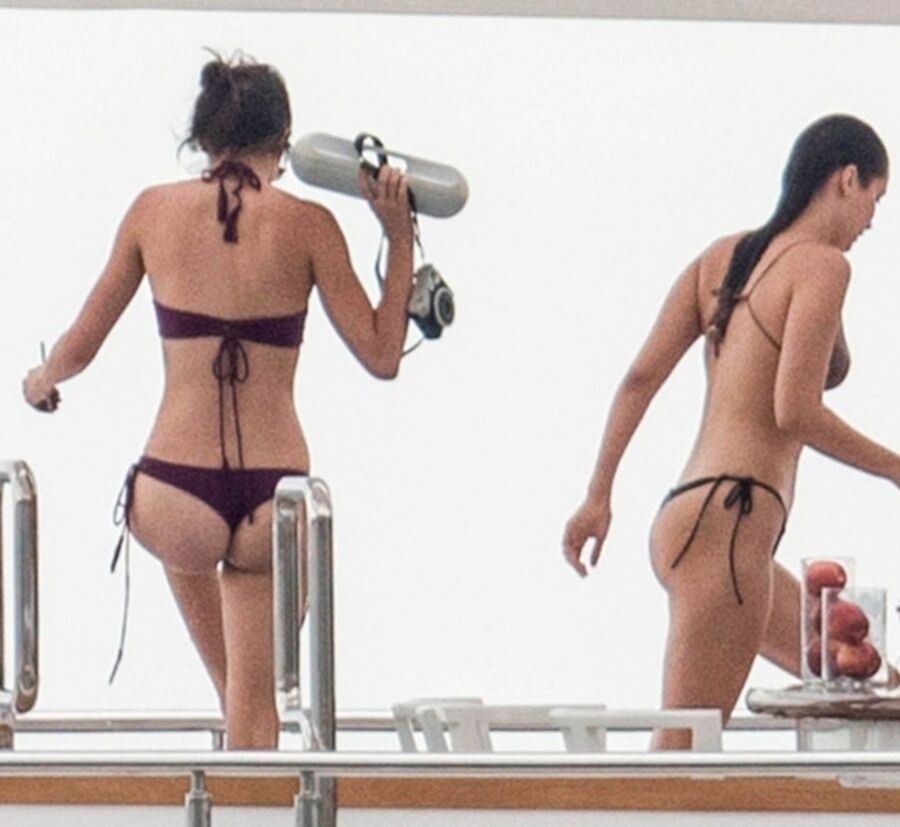 Free porn pics of KENDALL JENNER & GIGI HADID IN THONG BIKINIS ON A YACHT 8 of 12 pics