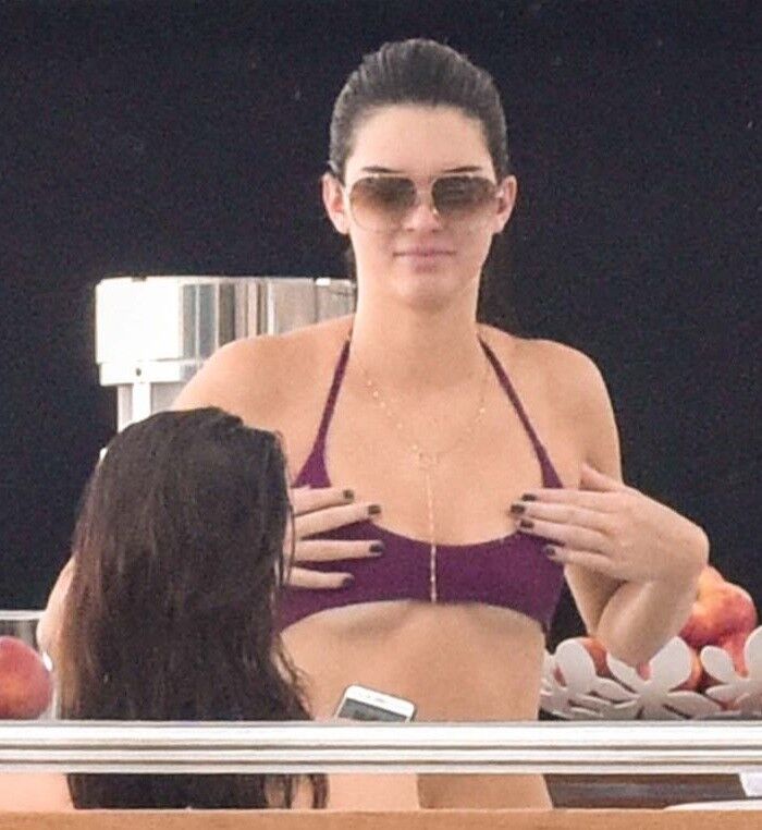 Free porn pics of KENDALL JENNER & GIGI HADID IN THONG BIKINIS ON A YACHT 9 of 12 pics
