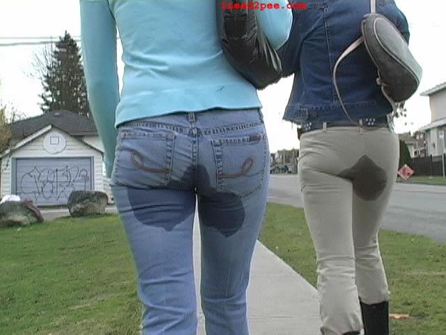 Free porn pics of Public wetting jeans at busstop Vancouver 5 of 9 pics
