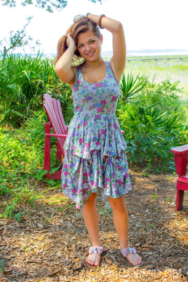 Free porn pics of Tessa Fowler - Flower Dress 10 of 93 pics