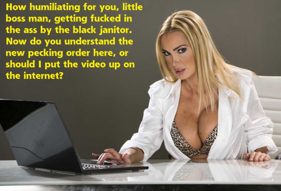 Free porn pics of EVEN MORE HUMILIATION OFFICE CAPTIONS 8 of 20 pics