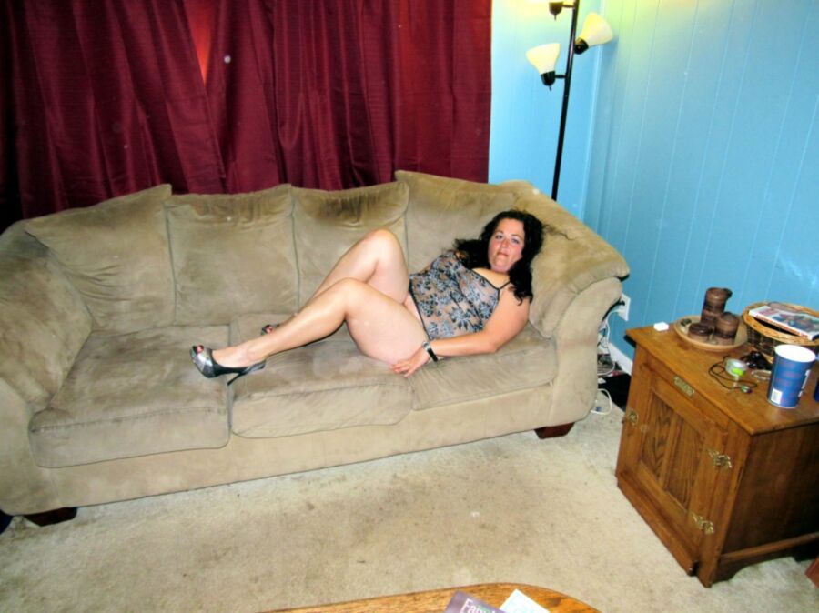 Free porn pics of Plump Wife Posing on sofa 1 of 4 pics