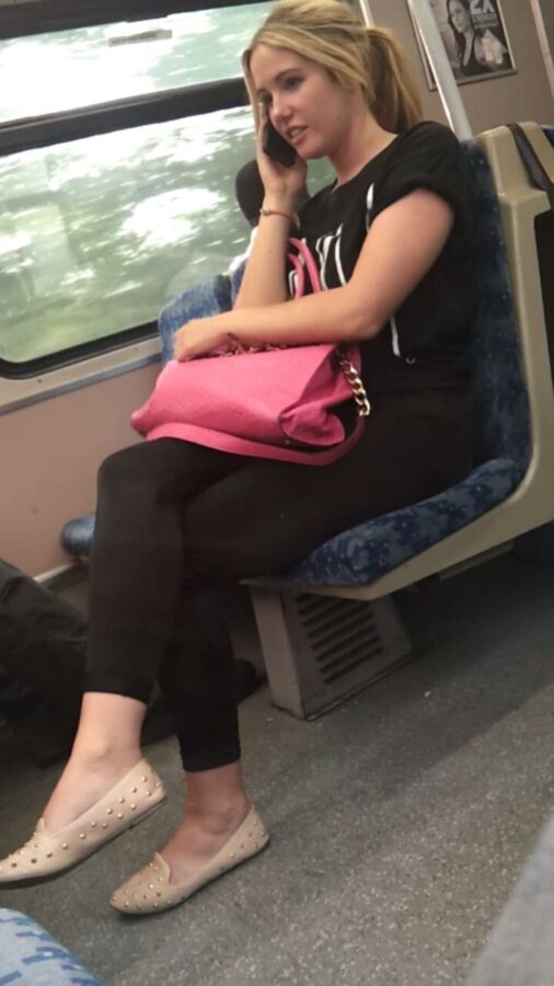 Free porn pics of Dumb chav barbie teasing on train [Candid] 19 of 38 pics