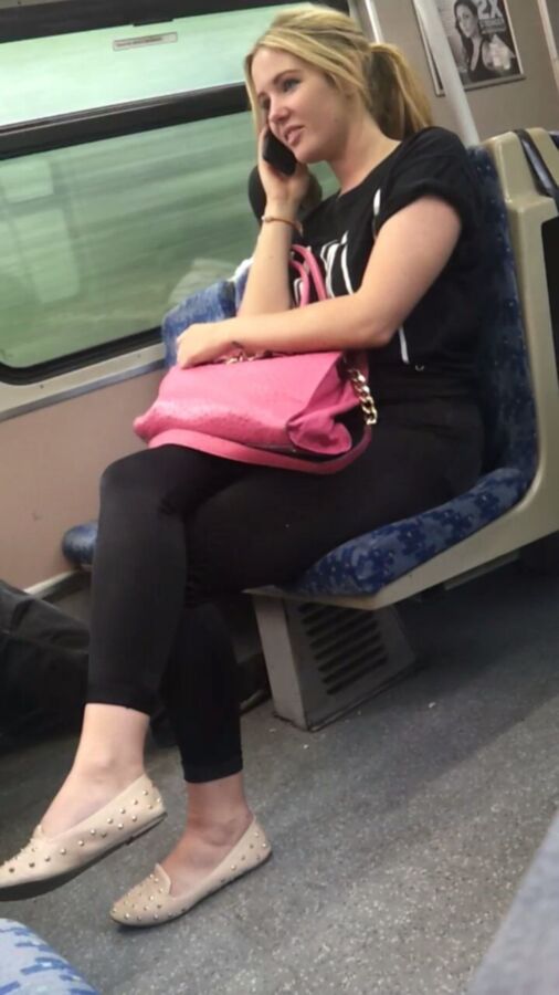 Free porn pics of Dumb chav barbie teasing on train [Candid] 9 of 38 pics
