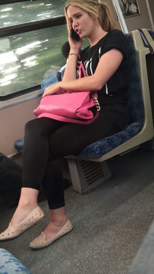Free porn pics of Dumb chav barbie teasing on train [Candid] 3 of 38 pics