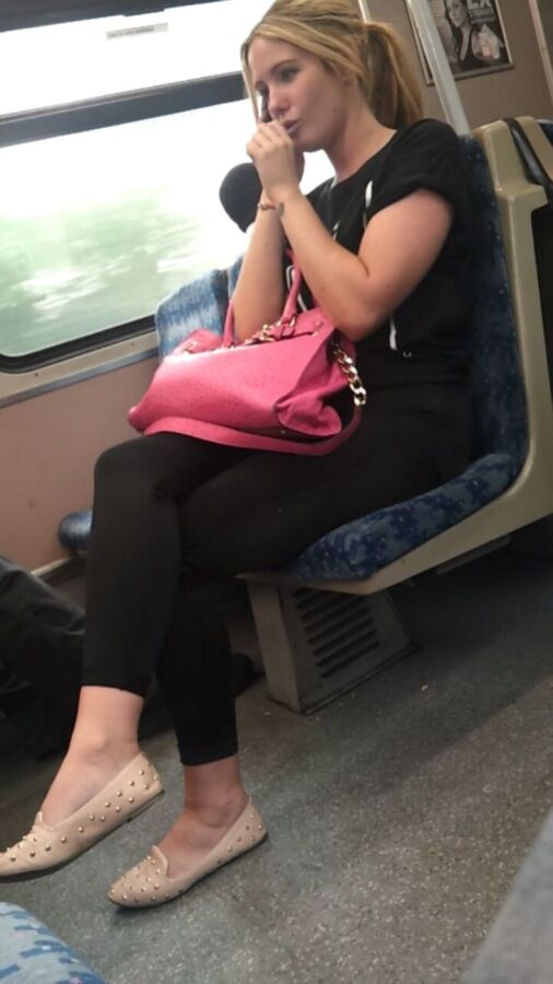 Free porn pics of Dumb chav barbie teasing on train [Candid] 23 of 38 pics