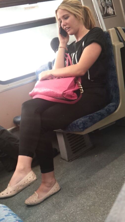 Free porn pics of Dumb chav barbie teasing on train [Candid] 21 of 38 pics