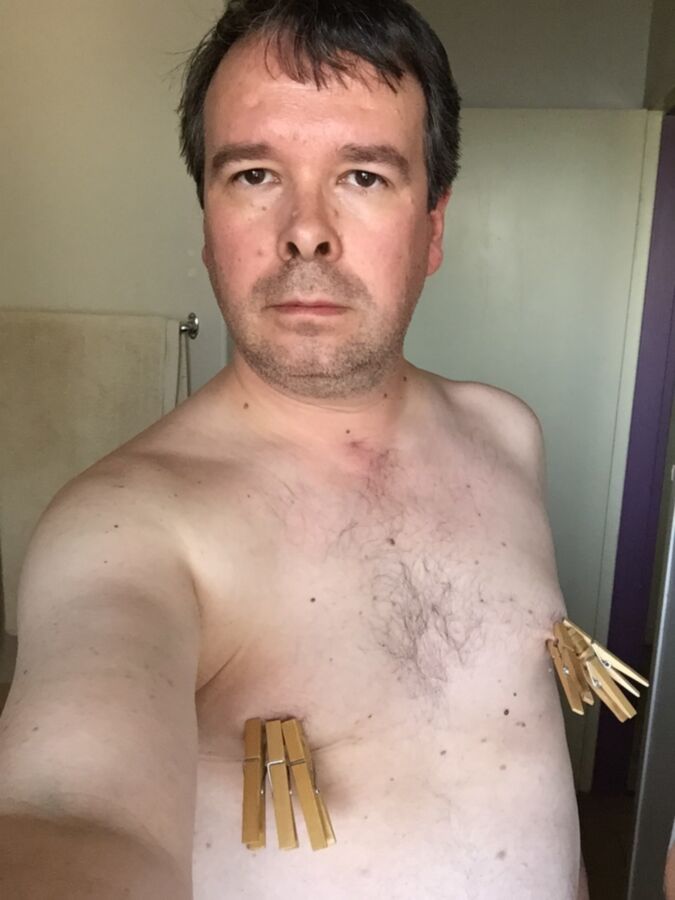 Free porn pics of Sub Stephen doing humiliating tasks for strangers 5 of 11 pics