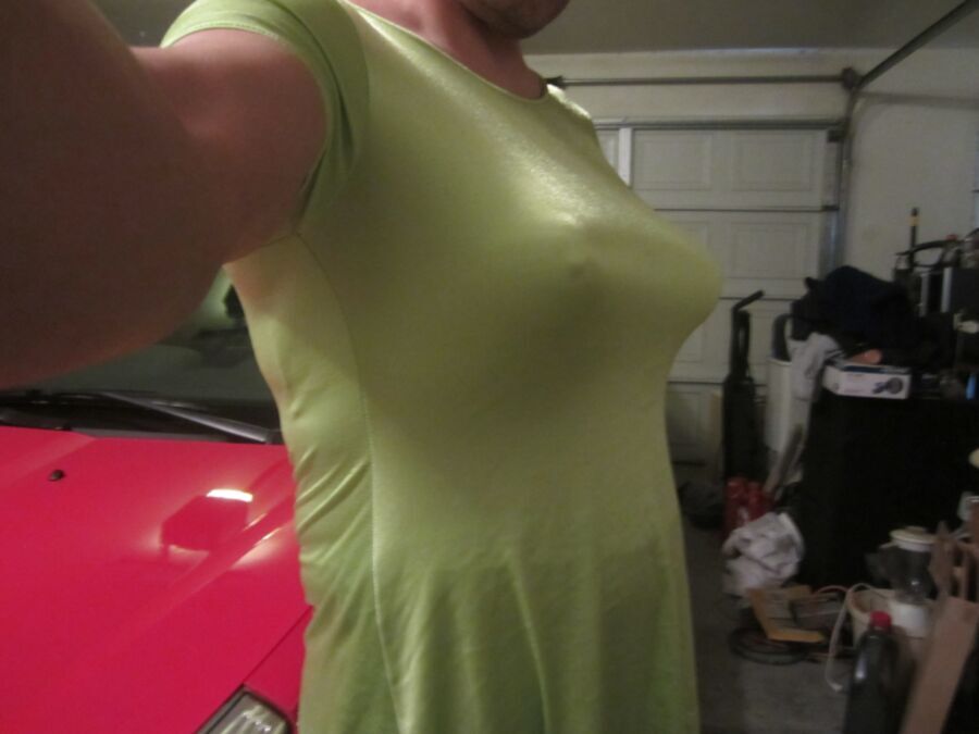 Free porn pics of in the car wearing green spandex dress 22 of 83 pics