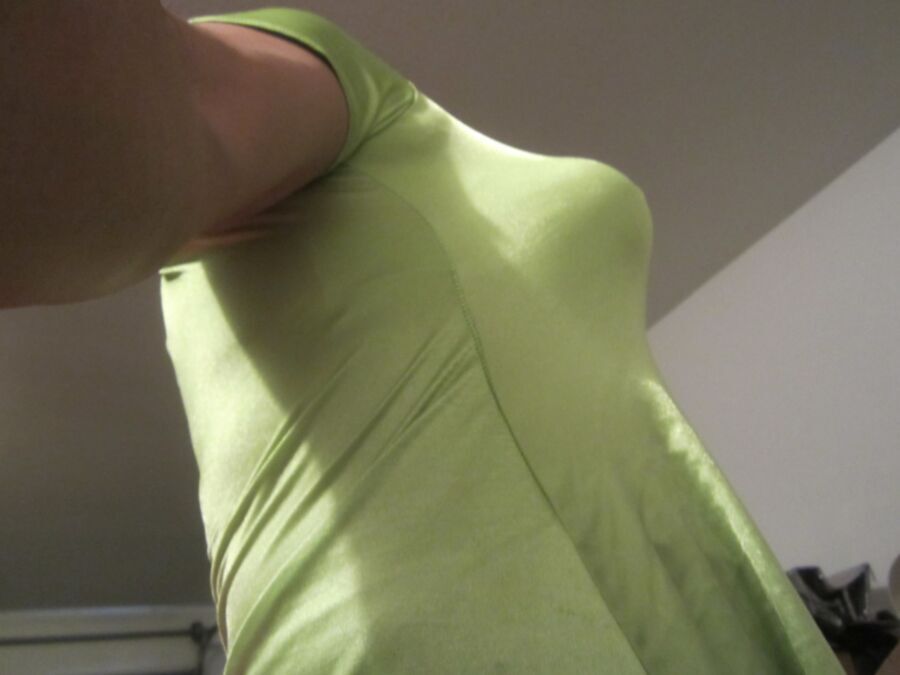 Free porn pics of in the car wearing green spandex dress 23 of 83 pics