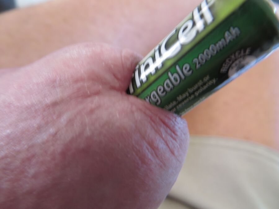 Free porn pics of  double AA battery in penis 4 of 4 pics