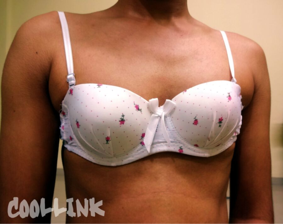 Free porn pics of White Underwire Floral Bra with matching Panty 8 of 30 pics