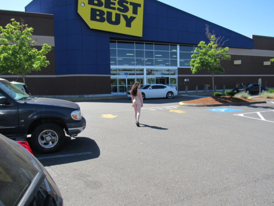 Free porn pics of oohlalaXXX Nude in Public Best Buy Puyallup, WA + Busy Road 2 of 24 pics