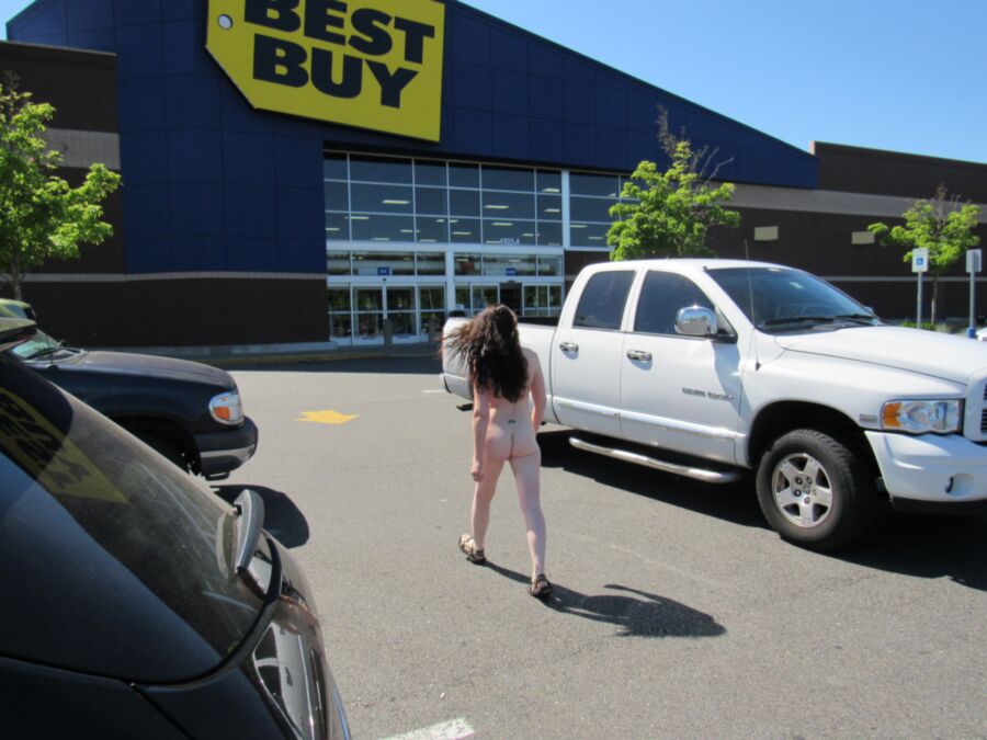 Free porn pics of oohlalaXXX Nude in Public Best Buy Puyallup, WA + Busy Road 1 of 24 pics