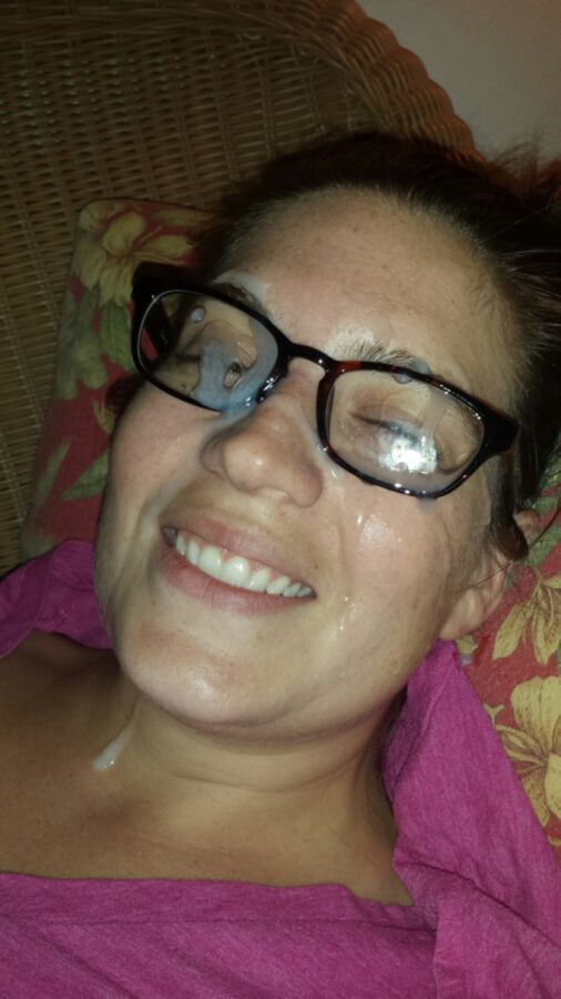 Free porn pics of My Wife Takes Facial on her Glasses 5 of 5 pics