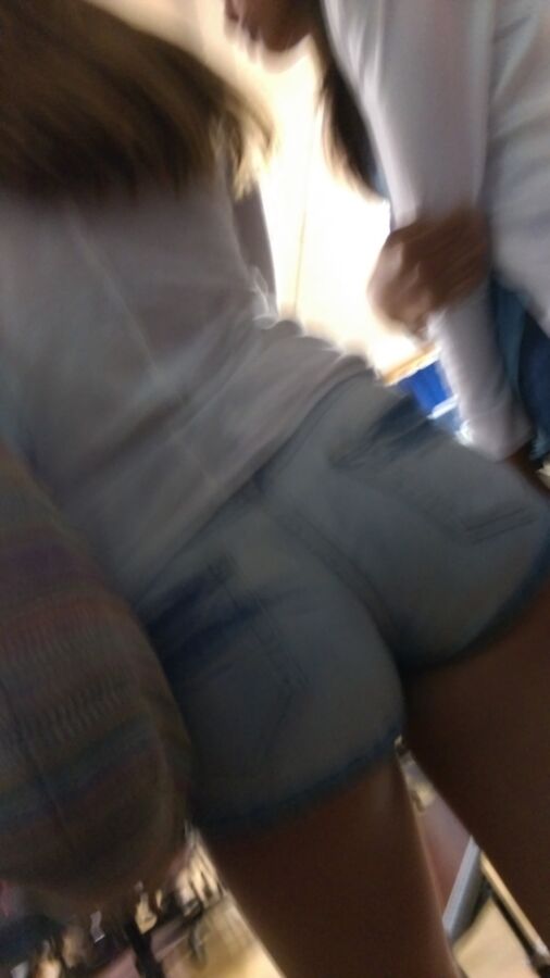 Free porn pics of Tightest shorts ever on cute teen  white girl 2 of 27 pics