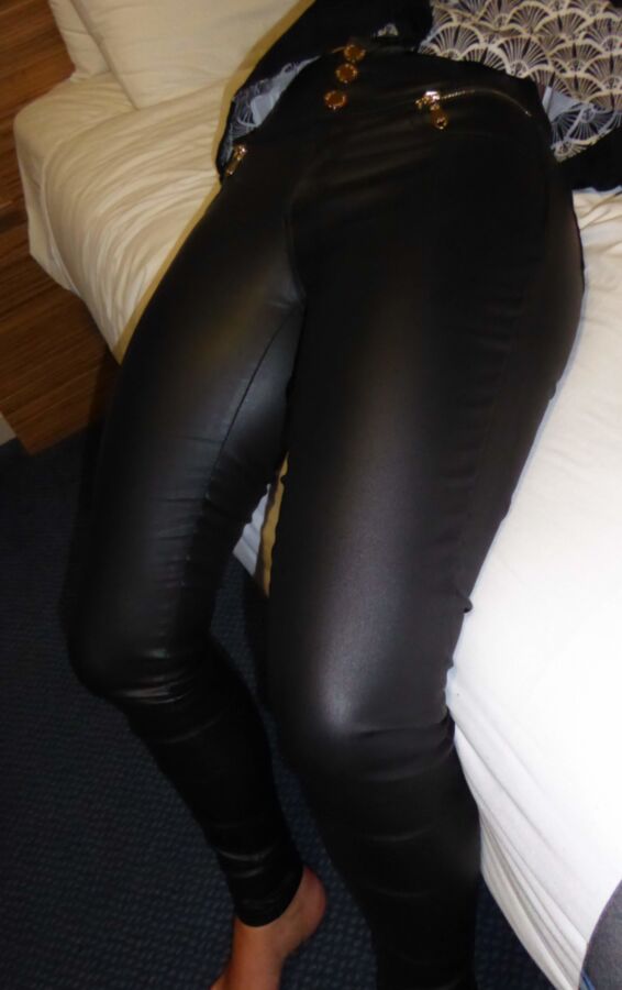 Free porn pics of my wife leather shiny leggings drunk want to see more? 5 of 6 pics