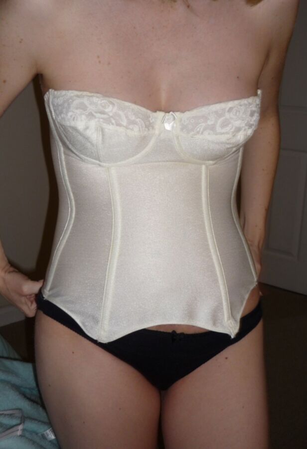 Free porn pics of TOY in a white Corset 2 of 21 pics